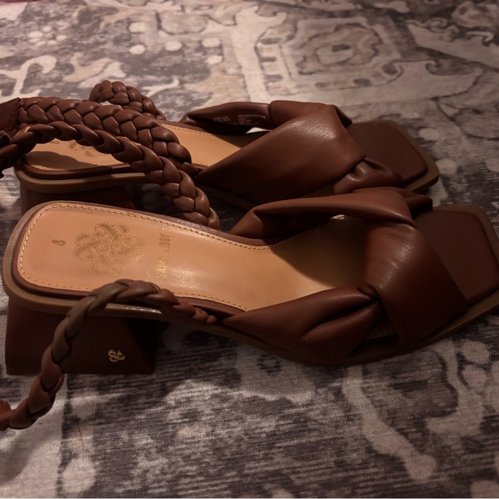 Sam & Libby Tan Braided Women's Sandals - Picture 3 of 4